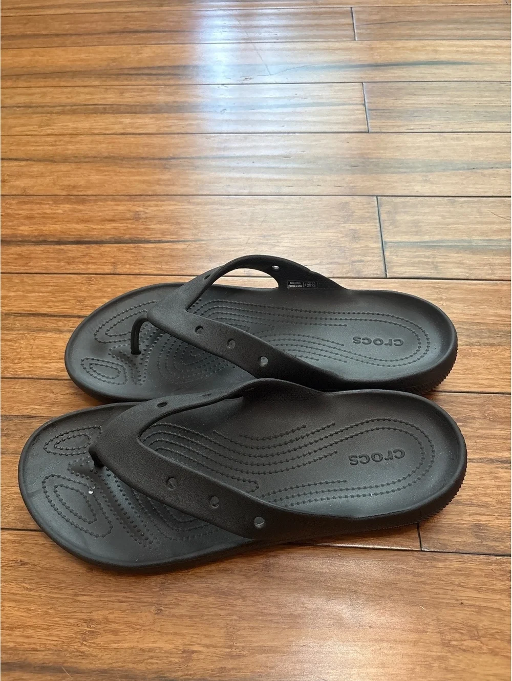 Crocs Mens Baya Size 12 Black Classic Comfort Flip Flop Sandals